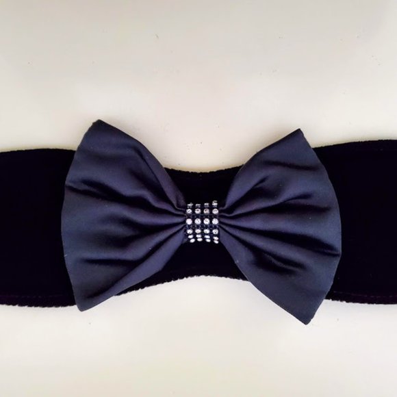 Vintage Black Velvet Belt - Picture 4 of 6